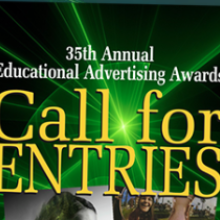 Higher education marketing awards logo pictured