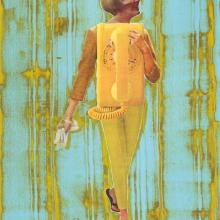 Image: “Neo-Gradiva,” from “Hall of Portraits from The History of Machines,”  59" x 42", acrylic painting over print on canvas, 2019