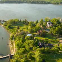 aerial photo of campus
