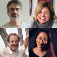 Professors Adler, Patterson, Professor Emeritus Glaser and Alumna Moore ’19 pictured