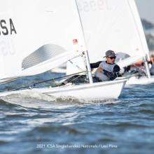 Boucher saving at the 2021 ICSA Singlehanded Nationals