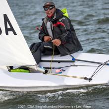 Leo Boucher sailing at the ICSA Singlehanded Nationals 
