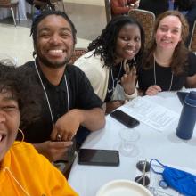 NAM MathFest students from left: Kelsi Anderson, Ryan Knight, Kimani Daley, Sophia Fogle, Tiffani Clark