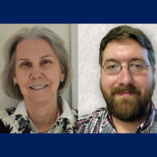 Professor of Anthropology Julia King and Adjunct Instructor of anthropology Scott Strickland ’08