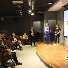 Osborne with River Center Urgent Clinic team and judges