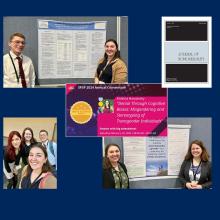Pictures Taken at SPSP 2024 showing Sonder Van Wert, April Fraser and Kristina Howansky with their posters