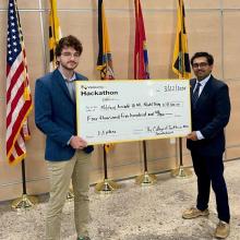 Alex Stoyanov-Roberts and Shameer Rao took first place in the VelocityX: AI Hackathon