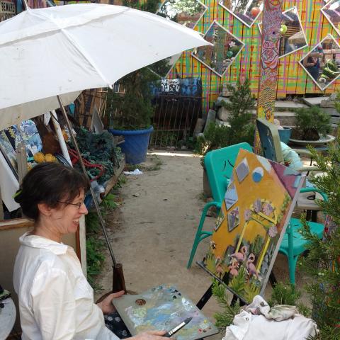 Working in the field at Randyland