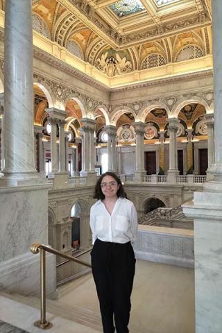 Esther Markov '25 in the Library of Congress