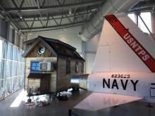 SMCM Tiny House in display at the Patuxent River Naval Air Museum