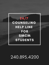 24/7 Counseling Help Line for SMCM Students 240-895-4200