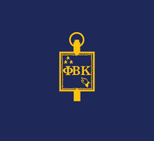 Phi Beta Kappa key on navy background