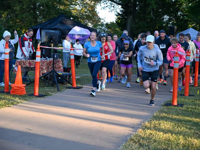 Runners at start of race