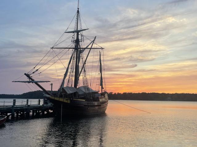 Picture of the Maryland Dove, taken at sunset. 