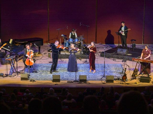 Musicians performing on stage
