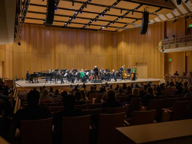 Orchestra on stage