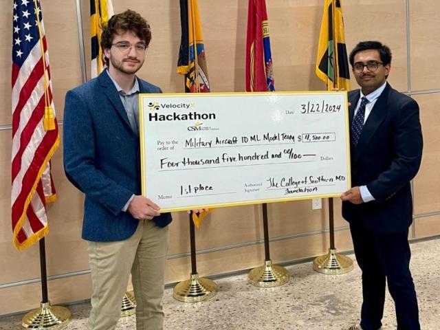 Alex Stoyanov-Roberts and Shameer Rao took first place in the VelocityX: AI Hackathon