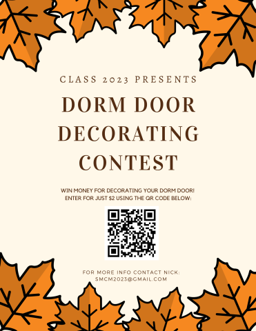Dorm Door Decorating Contest Flyer