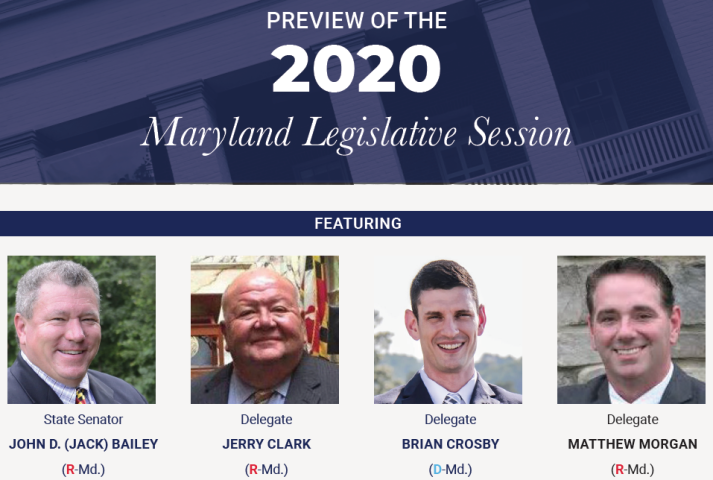State Senator Jack Bailey and Delegates Jerry Clark, Brian Crosby and Matt Morgan pictured