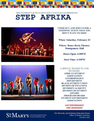 Flyer for STEP AFRIKA