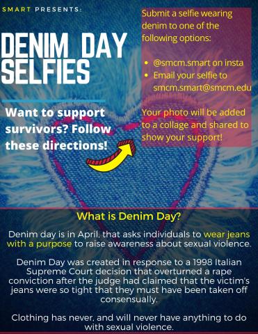 Flyer for denim day selfies