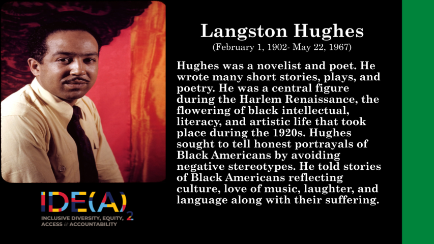 Notable person in Black History, Langston Hughes