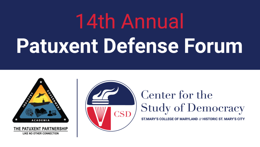 14th Annual Patuxent Defense Forum - logos of Patuxent Partnership and the Center for the Study of Democracy