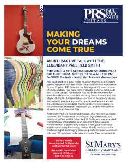 Making your Dreams Come True: An Interactive Talk with the Legendary Paul Reed Smith
