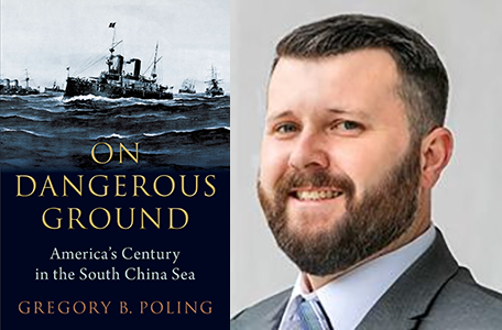 book cover of "On Dangerous Ground" and author Greg Poling portrait