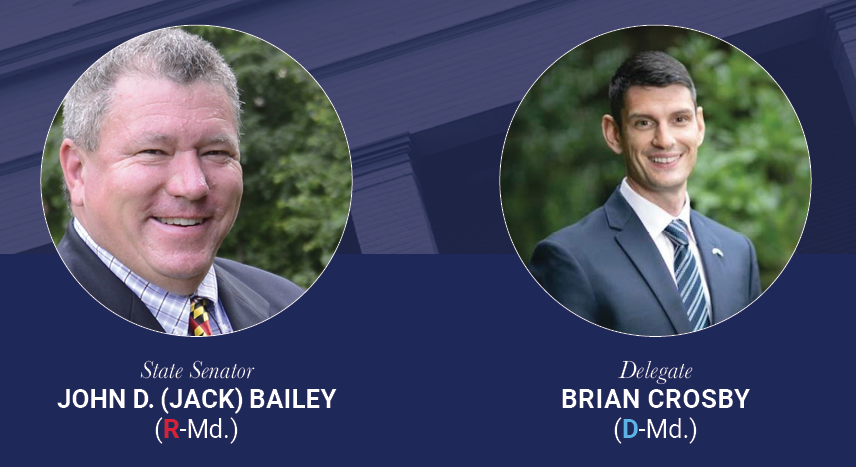 Photos of Senator Jack Bailey and Delegate Brian Crosby