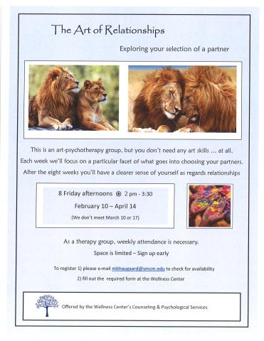 Contented lions in couples & Someone's palms covered in paint.