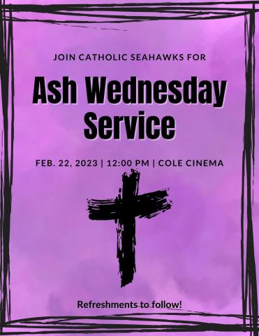 Ash Wednesday Service flyer