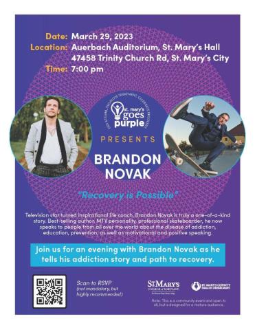 Flyer for Brandon Novak Event