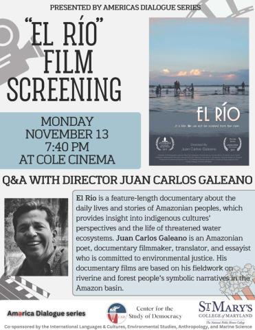 Poster for El Río film screening and Q&A