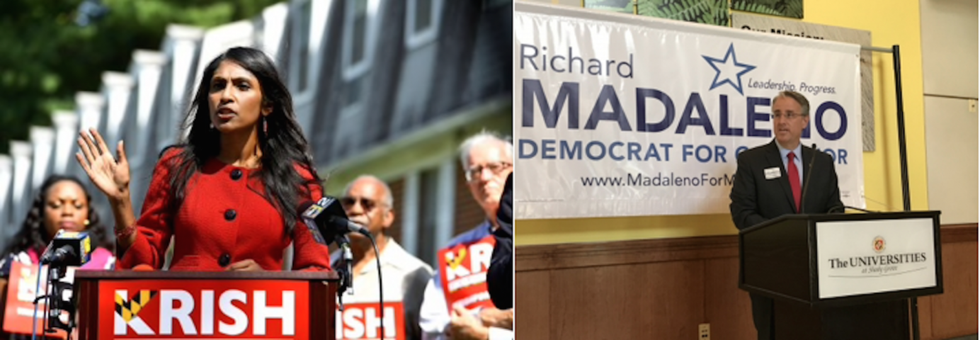 Maryland State Senator Rich Madaleno, and former policy director for First Lady Michelle Obama, Krish Vignarajah, pictured