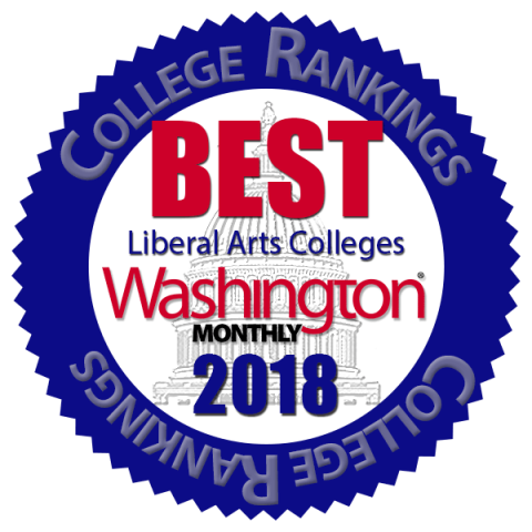 Best Liberal Arts College badge pictured