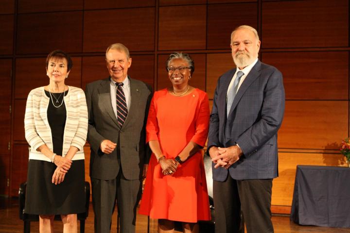 Bonnie M. Green, TPP Executive Director; Joseph Dyer, Vice Admiral, U.S. Navy (ret.); St. Mary’s College President Tuajuanda C. Jordan; Dan Crippen, former Executive Director of the National Governors Association.