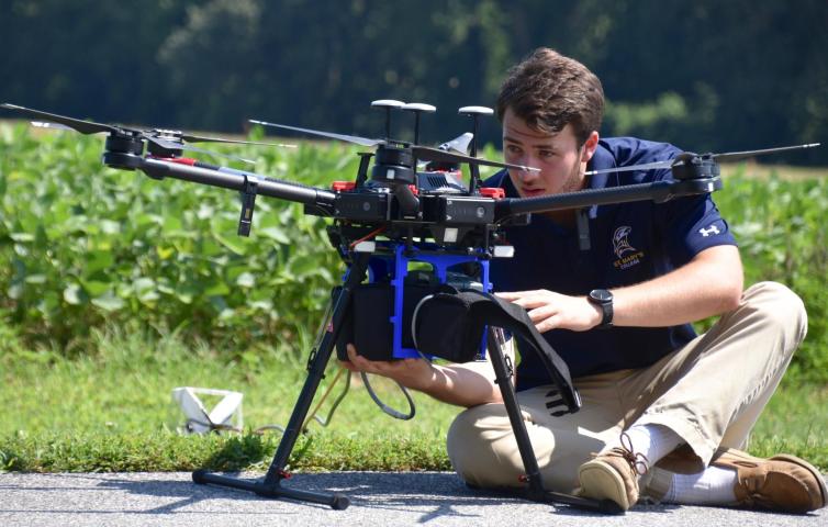 Quinn with drone