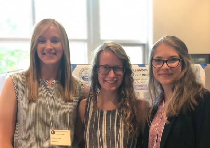 Lauren Hall ‘19, Livia Shuller ‘19, and Melanie Kimball ‘19 pictured