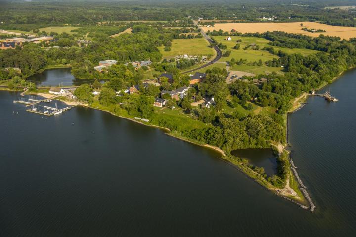 aerial image of campus