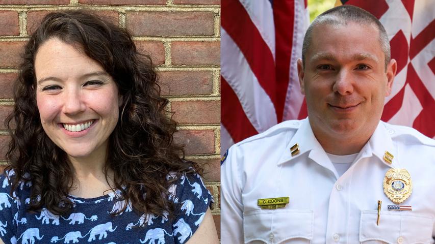 Kelly Muldoon and Christopher Coons