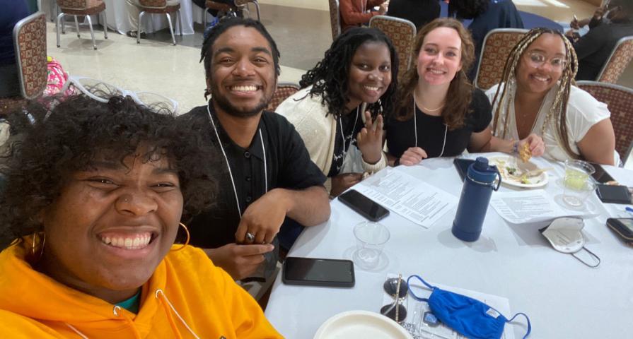 NAM MathFest students from left: Kelsi Anderson, Ryan Knight, Kimani Daley, Sophia Fogle, Tiffani Clark