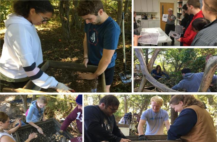 Students conducting field research at the Henry Brooks site at GEWA.