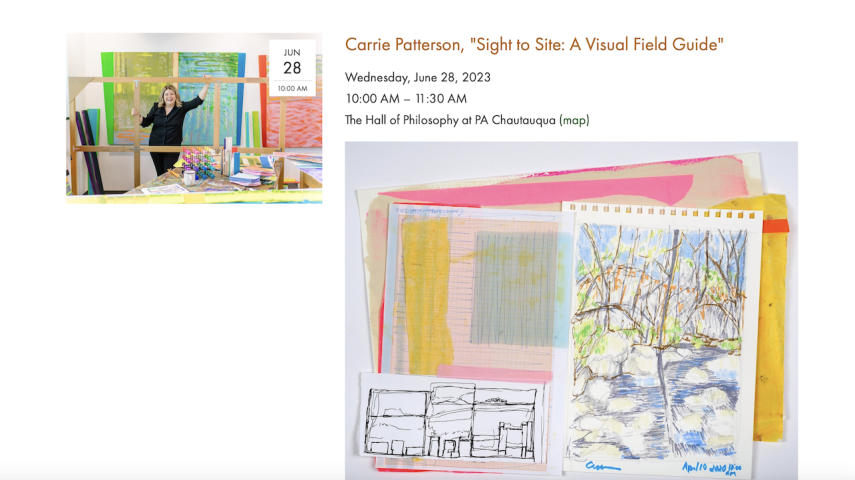 Mt. Gretna School of Art Visiting Artist Professor Carrie Patterson