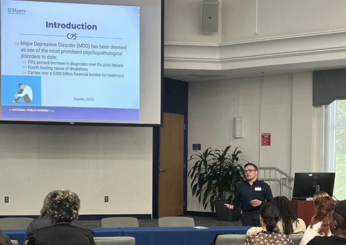 James Atwell presenting at conference