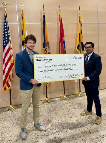 Alex Stoyanov-Roberts and Shameer Rao took first place in the VelocityX: AI Hackathon