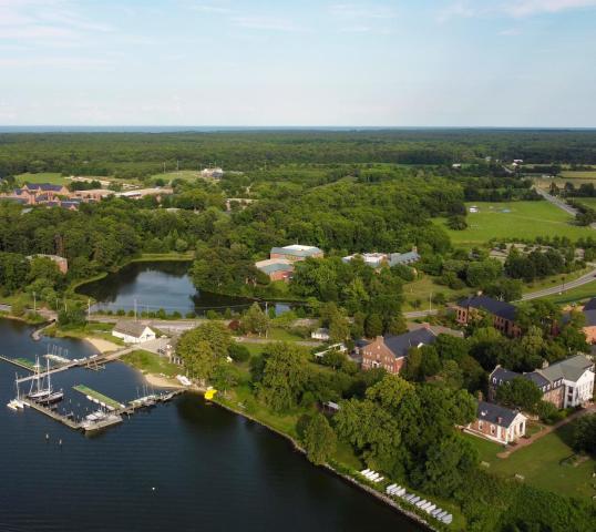 Overhead view of campus