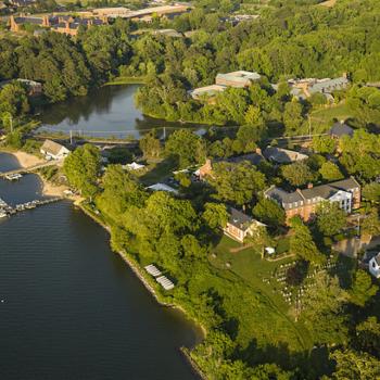 aerial photo of campus