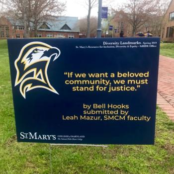 Diversity Landmark near campus center 