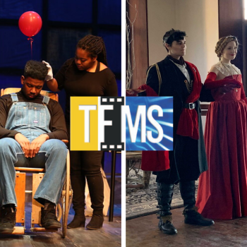 TFMS logo and students with scene partners pictured
